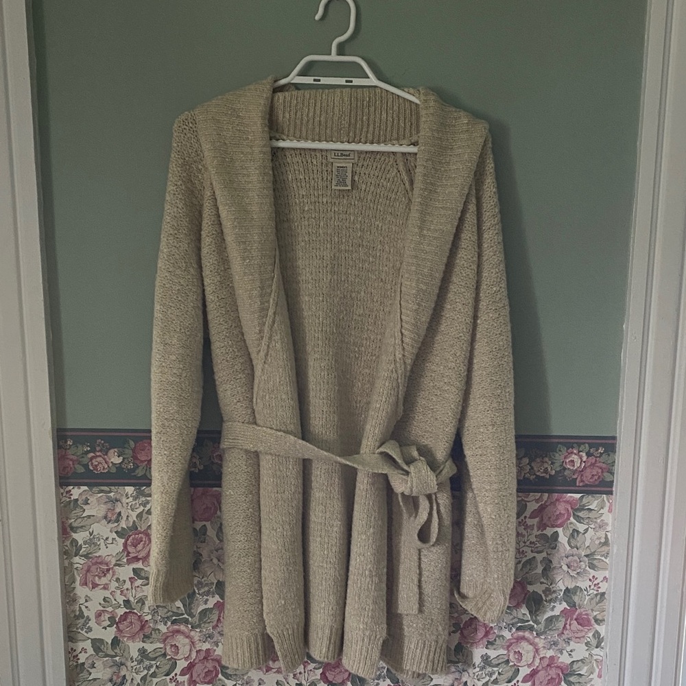 L.L. Bean Tan Women's Cardigan Sweater